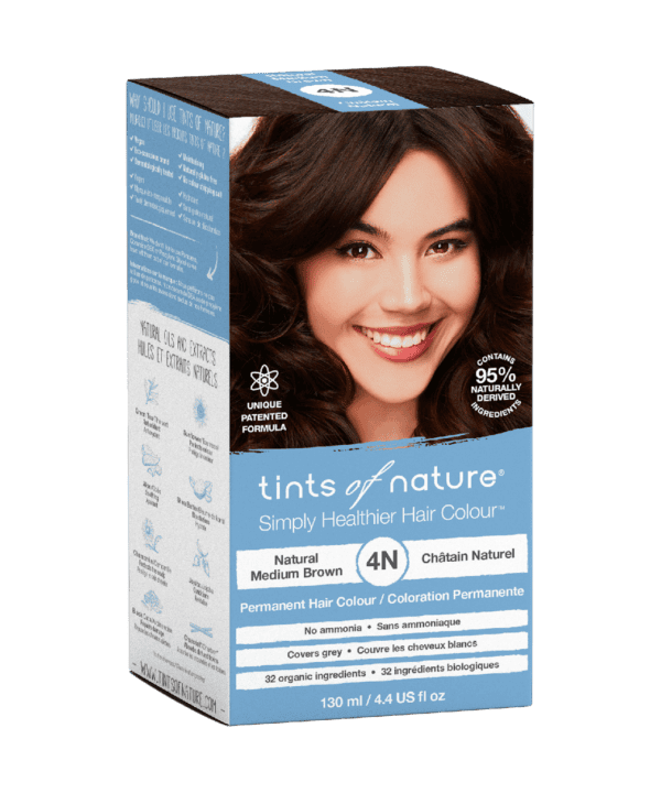 TINTS OF NATURE T4N Natural Medium Brown 130 ml PERMANENT